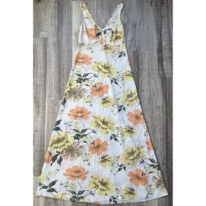 Vintage 1970's Katz Dress Gown Small Long Floral Nylon Sheer